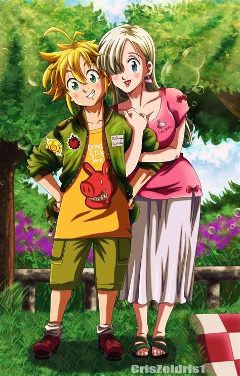 seven deadly sins meliodas and elizabeth|seven deadly sins meliodas sister.